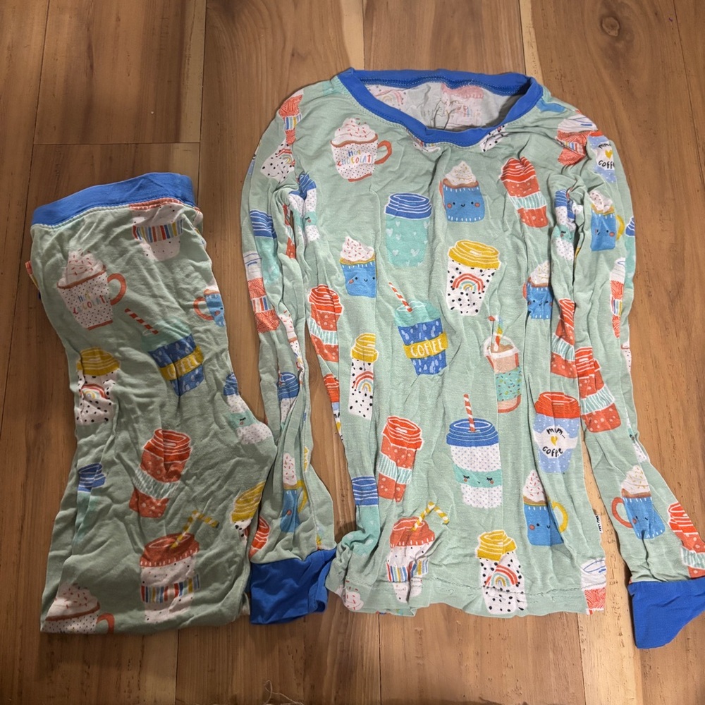 Little Sleepies Bamboo Coffee/Latte Print Kids Pajamas